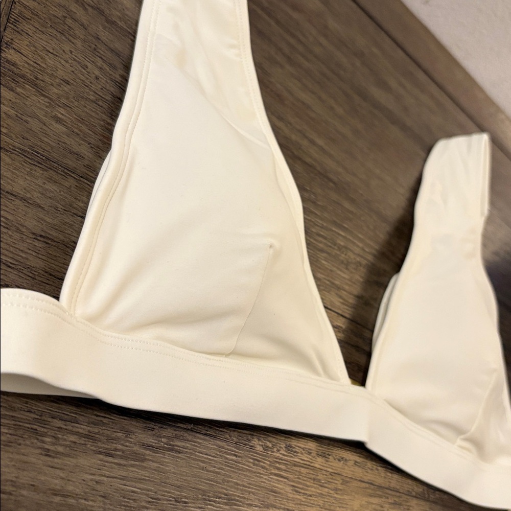 NWT [Summersalt] Plunge Bikini Swimsuit Top in White Sand Women’s Multiple Sizes - Picture 8 of 13